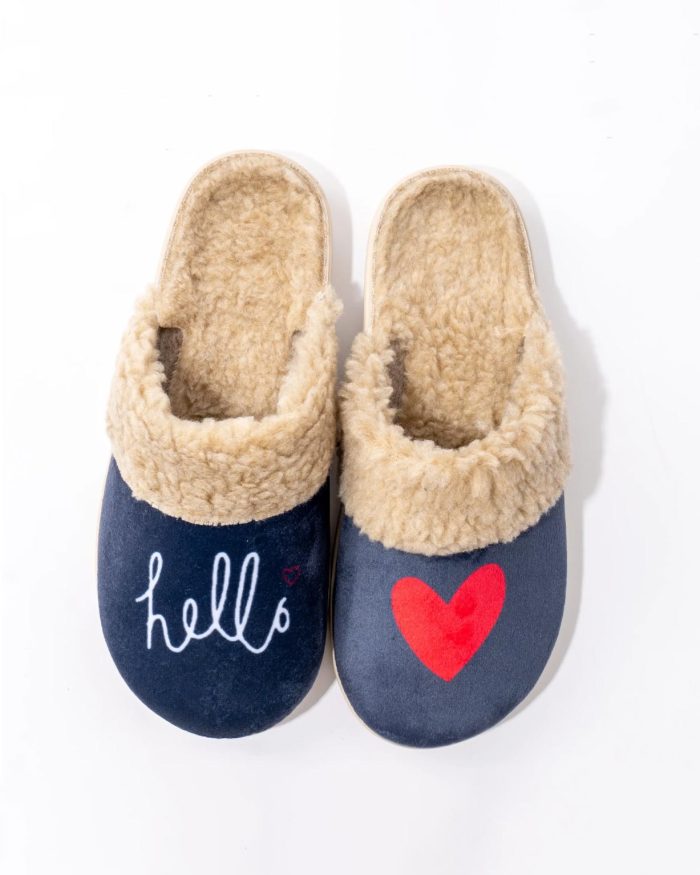 ŽENSKE KUĆNE PAPUČE SENA 175 - HELLO SRCE